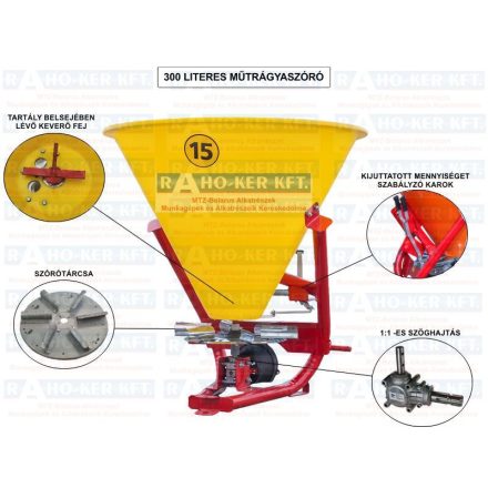 350L MŰTRÁGYASZÓRÓ-SÓSZÓRÓ